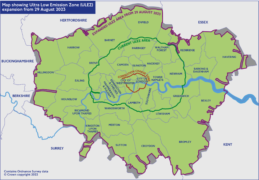 London ULEZ is expanding from 29th August 2023