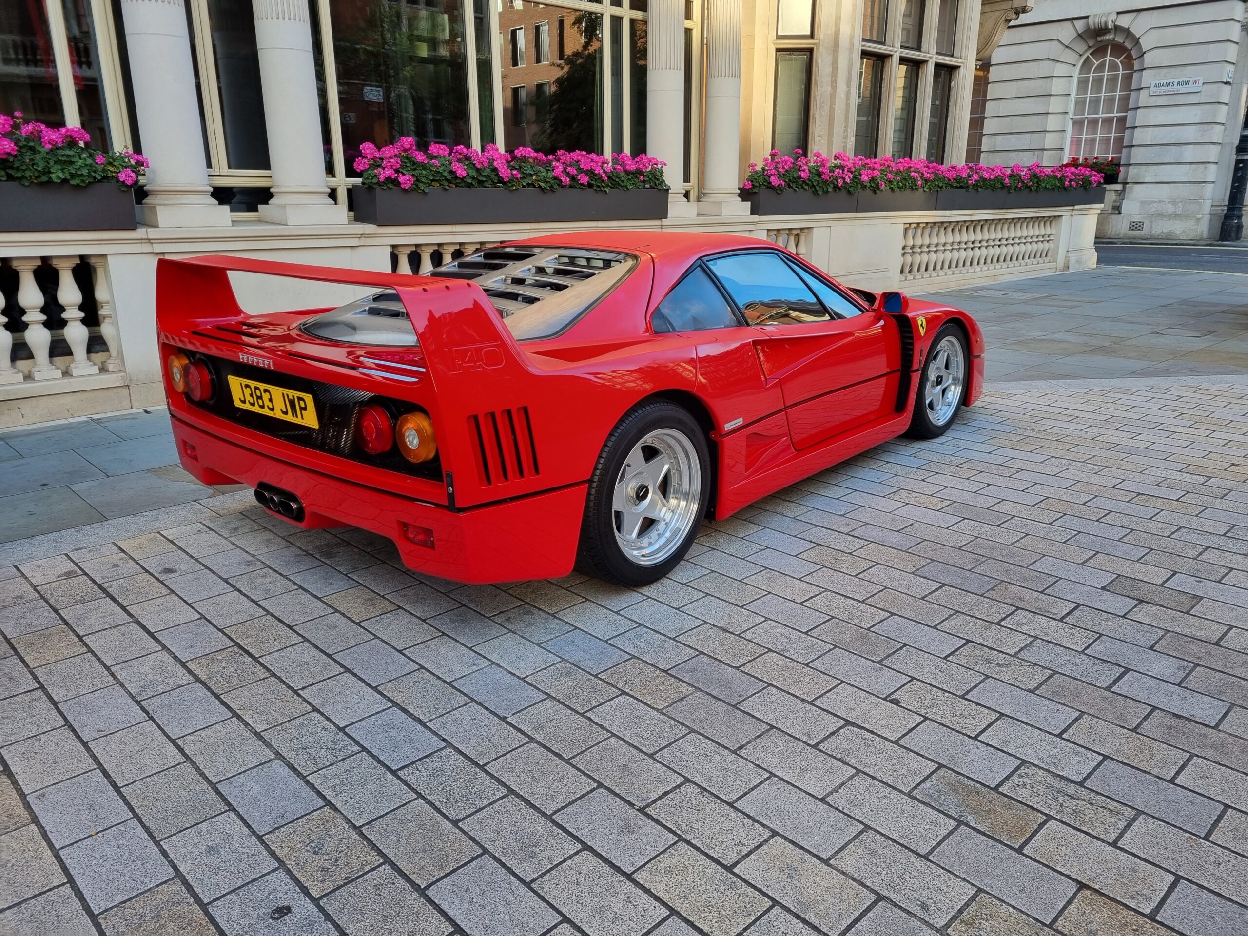 A Ferrari F40 just sat outside The Connaught!